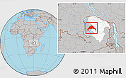 Gray Location Map of Luwingu, highlighted parent region