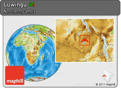 Physical Location Map of Luwingu