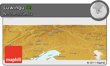 Physical Panoramic Map of Luwingu