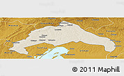 Shaded Relief Panoramic Map of Luwingu, physical outside