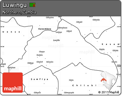 Blank Simple Map of Luwingu
