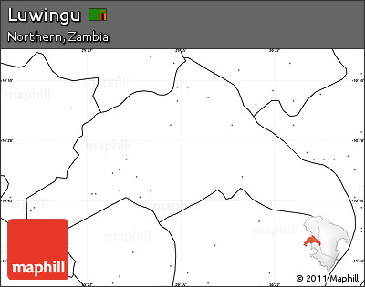 Blank Simple Map of Luwingu, no labels
