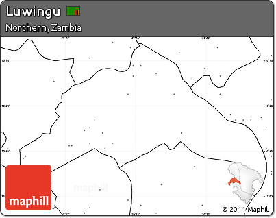 Blank Simple Map of Luwingu, no labels