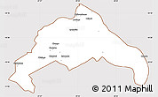 Classic Style Simple Map of Luwingu, cropped outside