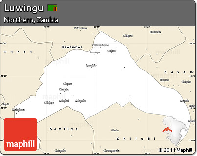 Classic Style Simple Map of Luwingu