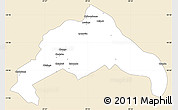 Classic Style Simple Map of Luwingu, single color outside