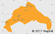 Political Simple Map of Luwingu, single color outside