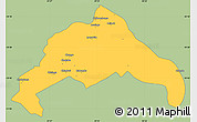 Savanna Style Simple Map of Luwingu, single color outside