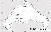 Silver Style Simple Map of Luwingu, cropped outside