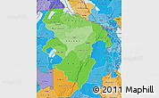 Political Shades Map of Northern