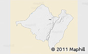 Classic Style 3D Map of Mpika, single color outside