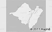 Gray 3D Map of Mpika, single color outside