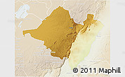 Physical 3D Map of Mpika, lighten