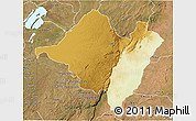 Physical 3D Map of Mpika, satellite outside