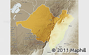 Physical 3D Map of Mpika, semi-desaturated