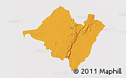 Political 3D Map of Mpika, cropped outside