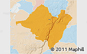 Political 3D Map of Mpika, lighten