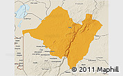 Political 3D Map of Mpika, shaded relief outside