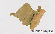 Satellite 3D Map of Mpika, cropped outside