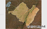 Satellite 3D Map of Mpika, darken