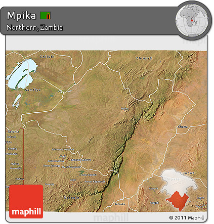 Satellite 3D Map of Mpika