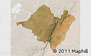 Satellite 3D Map of Mpika, lighten