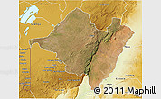 Satellite 3D Map of Mpika, physical outside