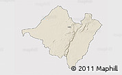 Shaded Relief 3D Map of Mpika, cropped outside
