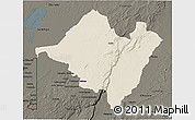 Shaded Relief 3D Map of Mpika, darken