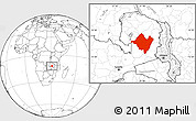 Blank Location Map of Mpika