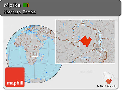 Gray Location Map of Mpika