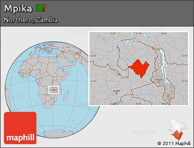 Gray Location Map of Mpika