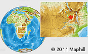 Physical Location Map of Mpika, within the entire country