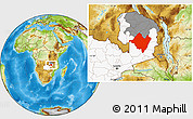 Physical Location Map of Mpika, highlighted country, highlighted parent region