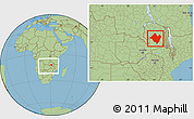 Savanna Style Location Map of Mpika, within the entire country