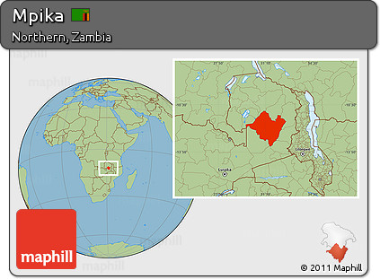 Savanna Style Location Map of Mpika
