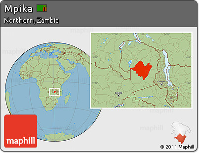 Savanna Style Location Map of Mpika
