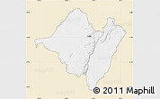 Classic Style Map of Mpika, single color outside