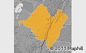 Political Map of Mpika, desaturated