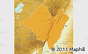 Political Map of Mpika, physical outside