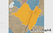 Political Map of Mpika, semi-desaturated