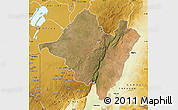 Satellite Map of Mpika, physical outside