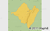Savanna Style Map of Mpika, single color outside