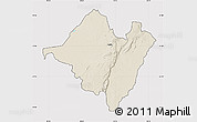 Shaded Relief Map of Mpika, cropped outside