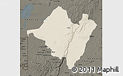 Shaded Relief Map of Mpika, darken