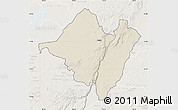 Shaded Relief Map of Mpika, lighten