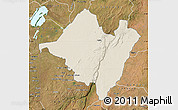 Shaded Relief Map of Mpika, satellite outside