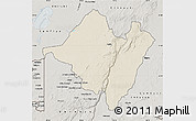 Shaded Relief Map of Mpika, semi-desaturated