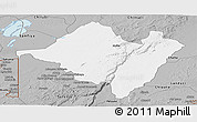 Gray Panoramic Map of Mpika