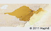 Physical Panoramic Map of Mpika, lighten